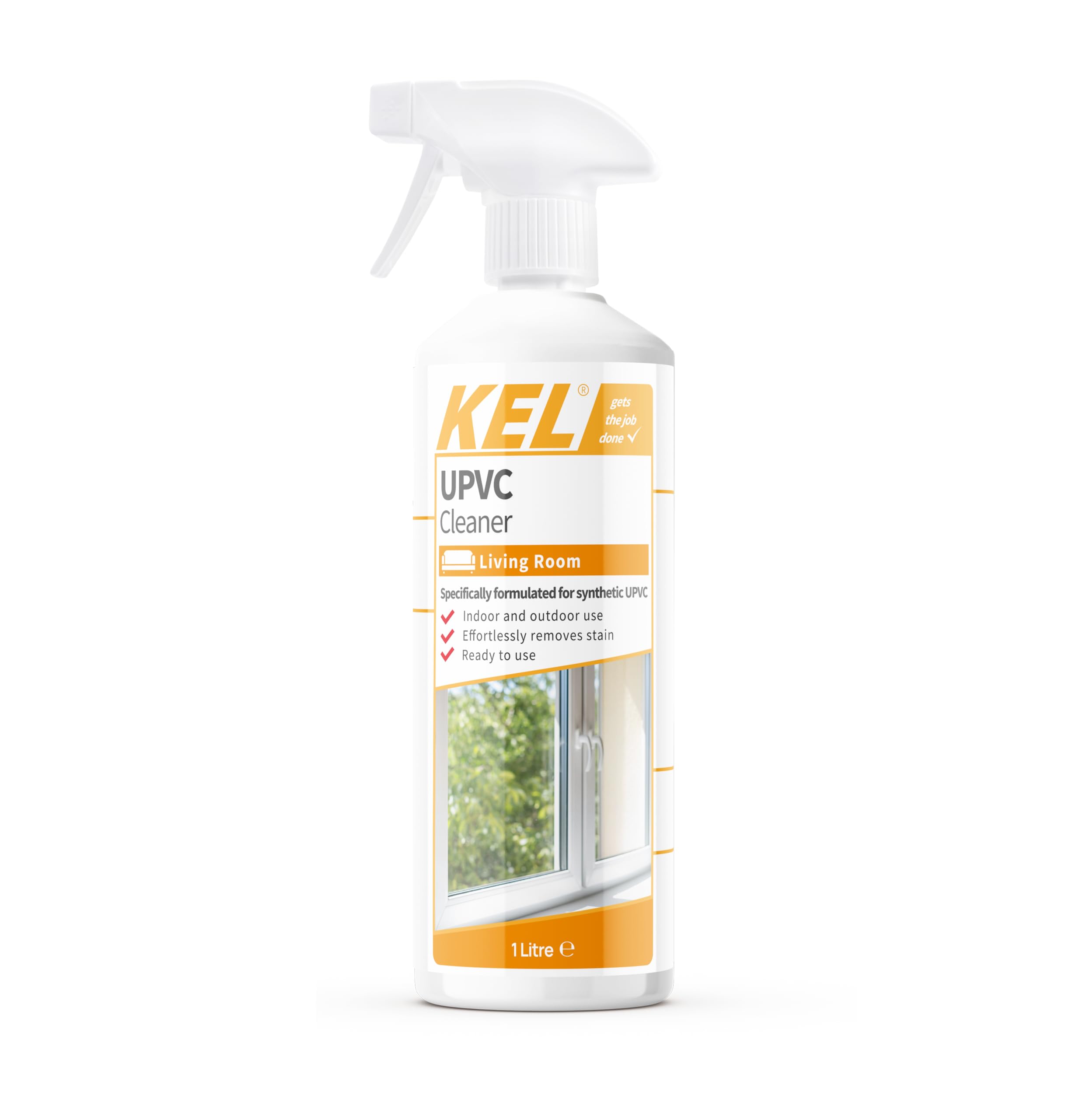 KEL - UPVC Cleaner Spray for All Synthetics, Ideal for Doors & Window Frames - 1 Litre