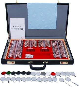 Optical 266 PCS Metal Rims Trial Frame Lens Set Optometry + 1 Extra Optometry Lense Trial Frame