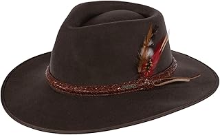 Outback Trading 1109 Unisex Santa Fe UPF 50 Water-Resistant Satin-Lined Western-Style Wool Hat