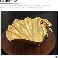 Vista 9 de Bandeja de café dorada para decoración de escritorio, bandejas de joyería, bandejas para comida, bandeja de escritorio, bandeja decorativa