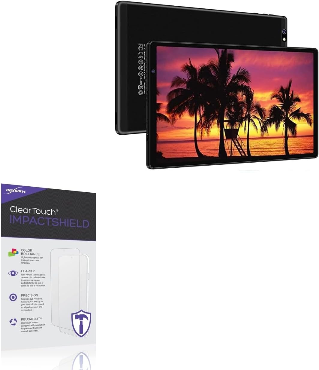 BoxWave Screen Protector Compatible with AOCWEI Android 11 Tablet X500 (10 in) - ClearTouch ImpactShield (2-Pack), Impenetrable Screen Protector Flexible Film