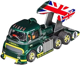 Carrera 31093 Racetruck Cabover British Racing Green No.8 1:32 Scale Digital Slot Car Racing Vehicle Digital Slot Car Race Tracks