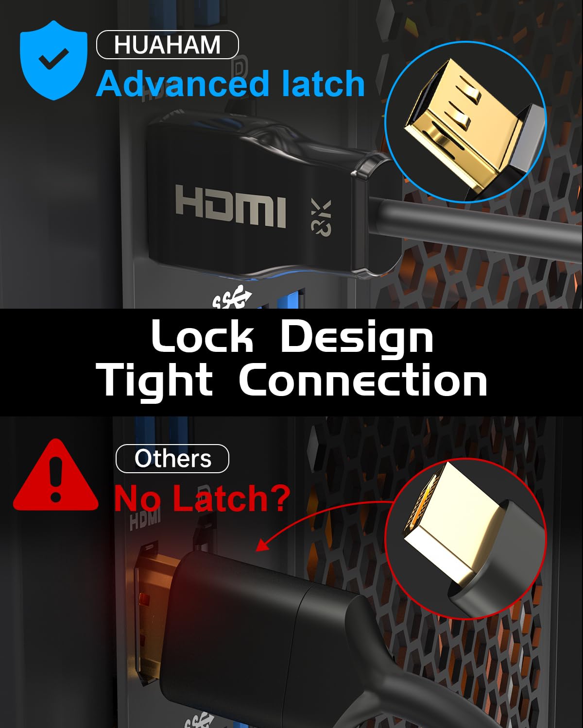 Cable HDMI 2.1 de fibra óptica con certificación CL3, 20 m, cable HDMI con velocidad ultra alta de 48 Gbps, 8 K60 Hz y 4 K120 Hz, compatible con eARC, Dolby, HDCP 2.2 y 2.3