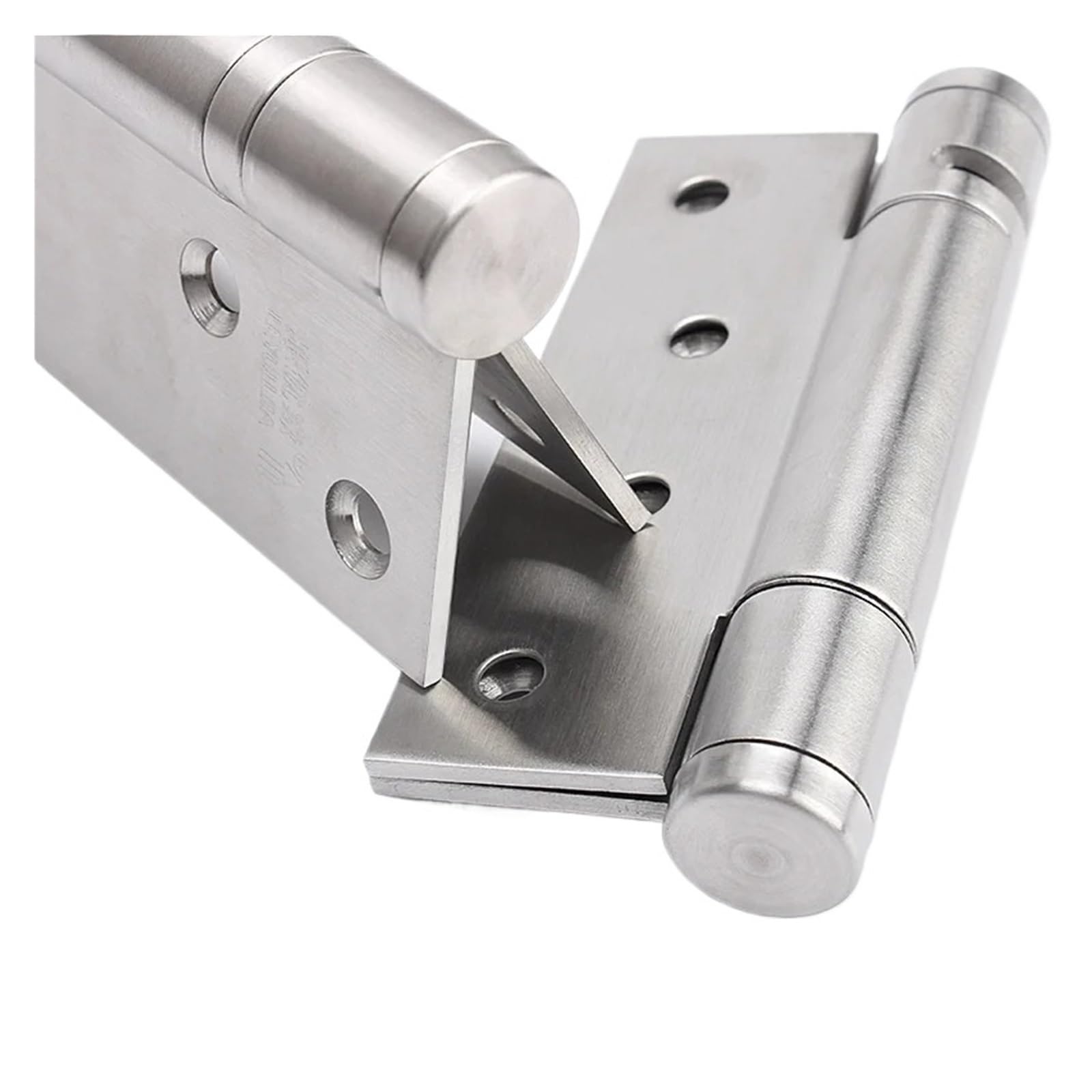 Bisagras de puerta cierre automático plegables a tope mariposa con rodamiento bolas, bisagra puertas resorte madera ajustable acero inoxidable, 2 uds(6inch)