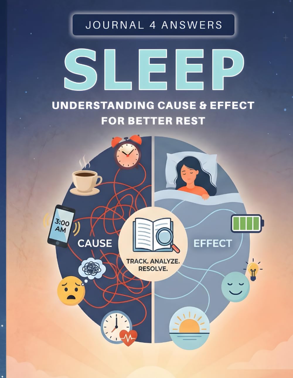 SLEEP - Understanding Cause & Effect for Better Rest: A Guided Sleep and Insomnia Journal Workbook for Teens, Adults, and Seniors to Uncover Cause & Effect for better sleep patterns
