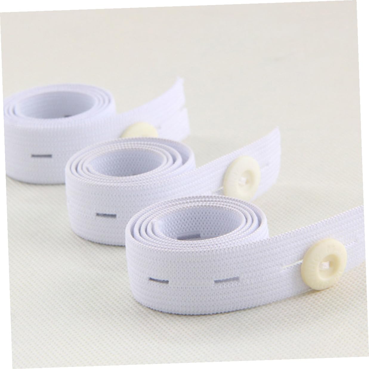 12pcs Adjustable Diaper Fastener Buckles Elastic Cloth Straps for Flexible Waistband Prevent Slipping for Newborns and Pets