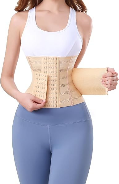 PQWEUU Taille Trainer Riem Verstelbare Rug Ondersteuning Oefen Buik Band voor Vrouwen Mannen, Lichaam Shaper Sport Gordels, postnatale Buik Band Wikkel, Taillebanden (Zwart, 3XL