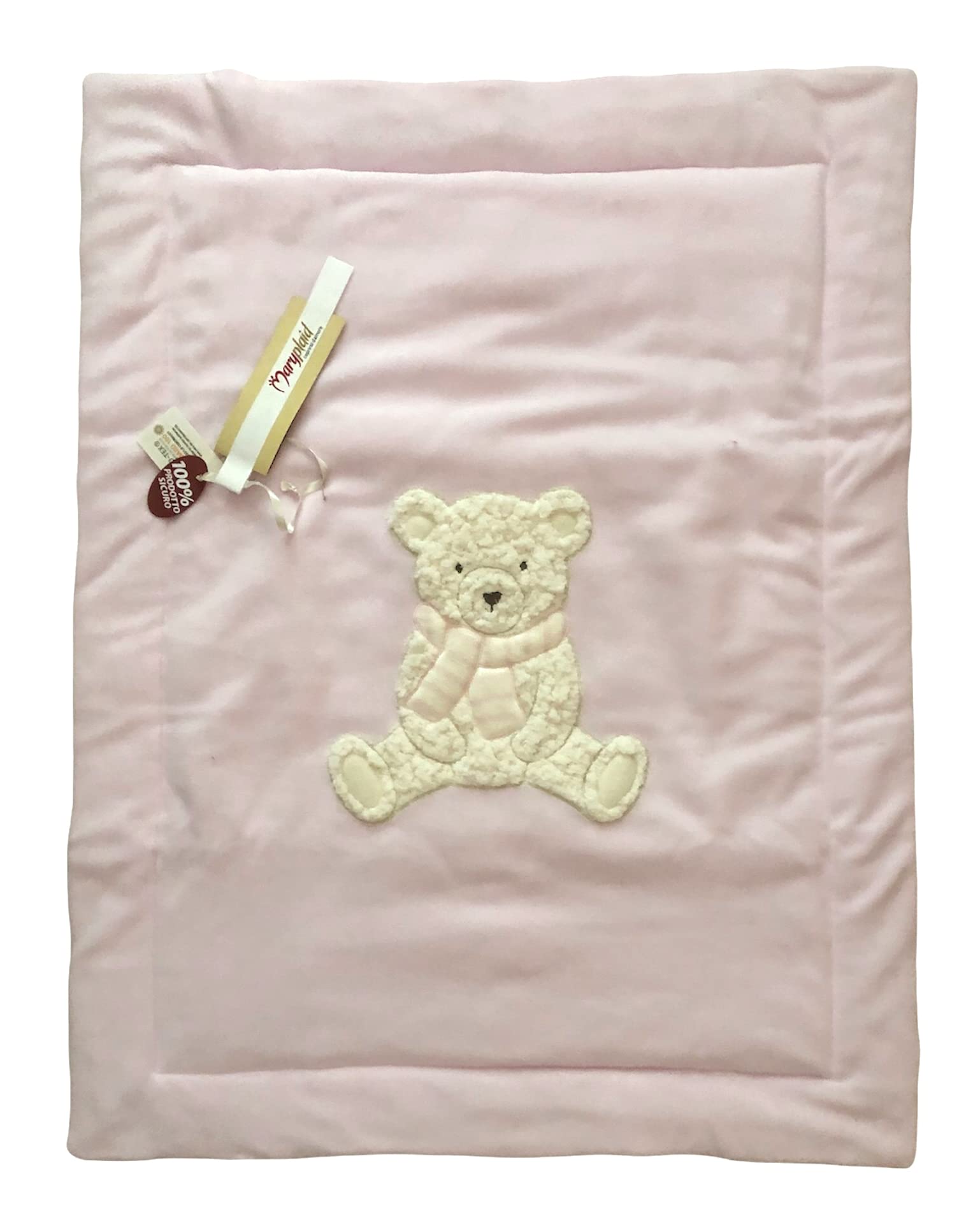 Couverture Landau 6 m63832 B215 Rose cm.66 x 86 Polaire avec Application