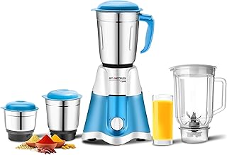 Moonstruck Star Mixer Grinder 750 Watt with 4 Multifunctional Jars For Kitchen With Powerful Motor | Nano Grinding Technology | Heavy Duty Motor | Abs Body |1 Year Warranty (Blue)