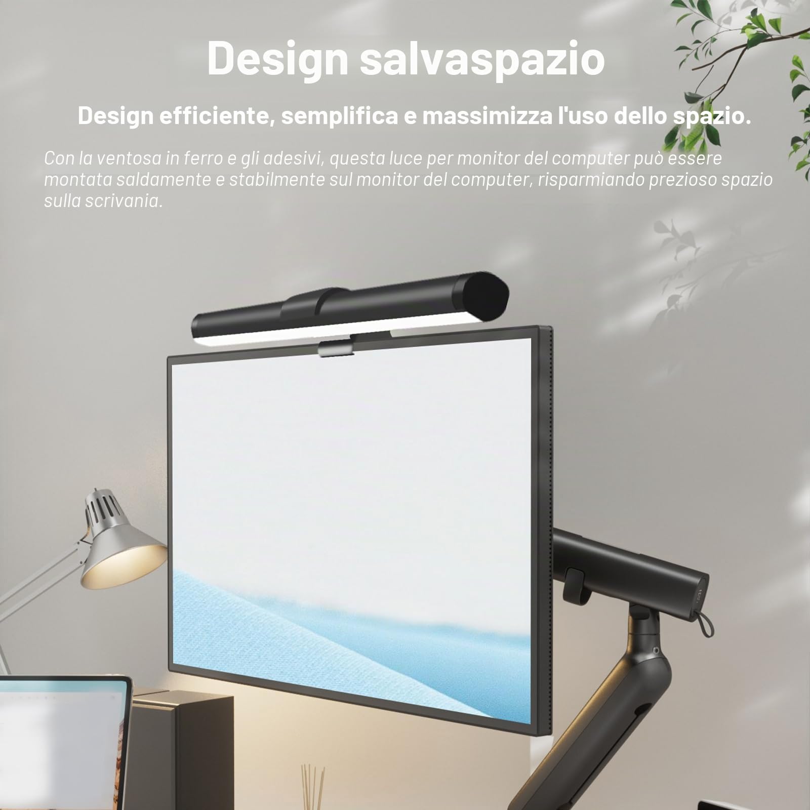Lampada da Monitor Computer per Controller Wireless Lampada da Scrivania, USB Lampada da Letturaper PC, Luminosità Della Temperatura del Colore Regolabile No Screen Glare Protezione per Gli Occhi 44CM