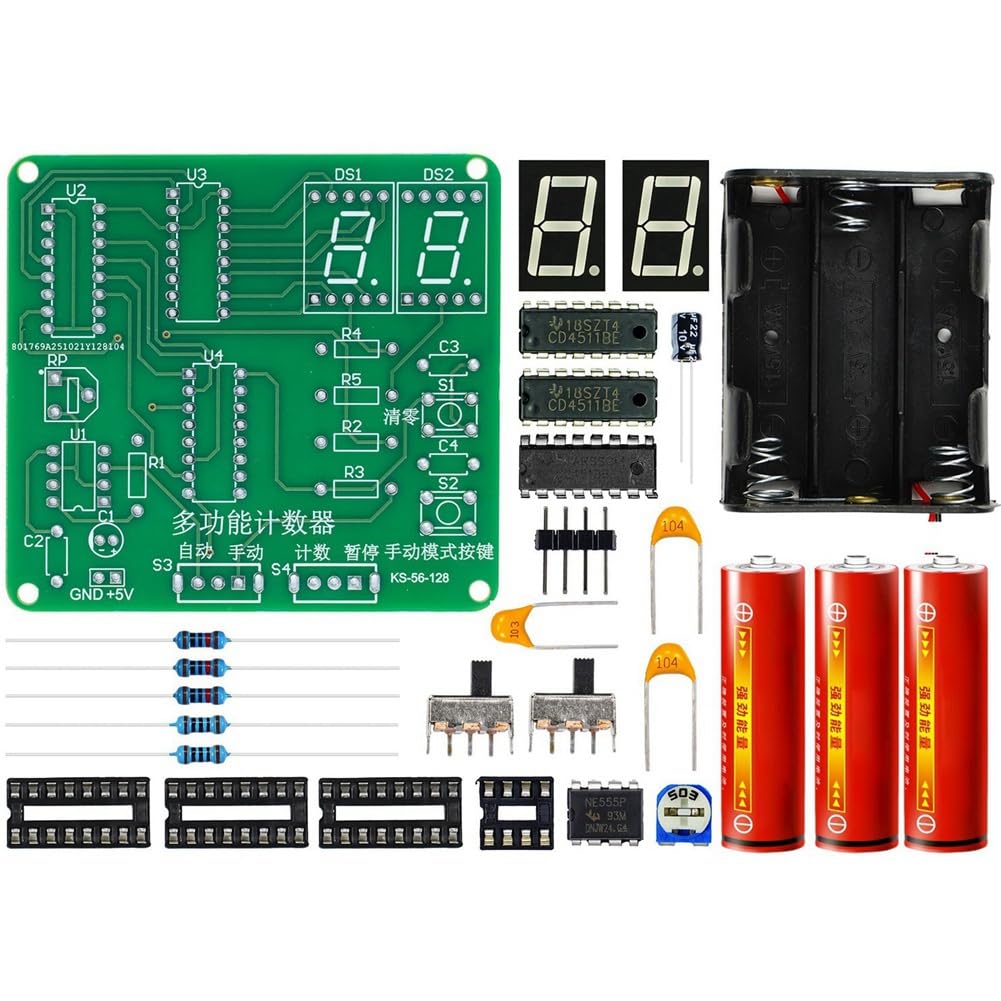 Aundhegrtt DIY Counter Circuit Kit DIY Soldering Practice for Electronic Skills Training Circuit Board DIY Circuit Board Assembly Debugging