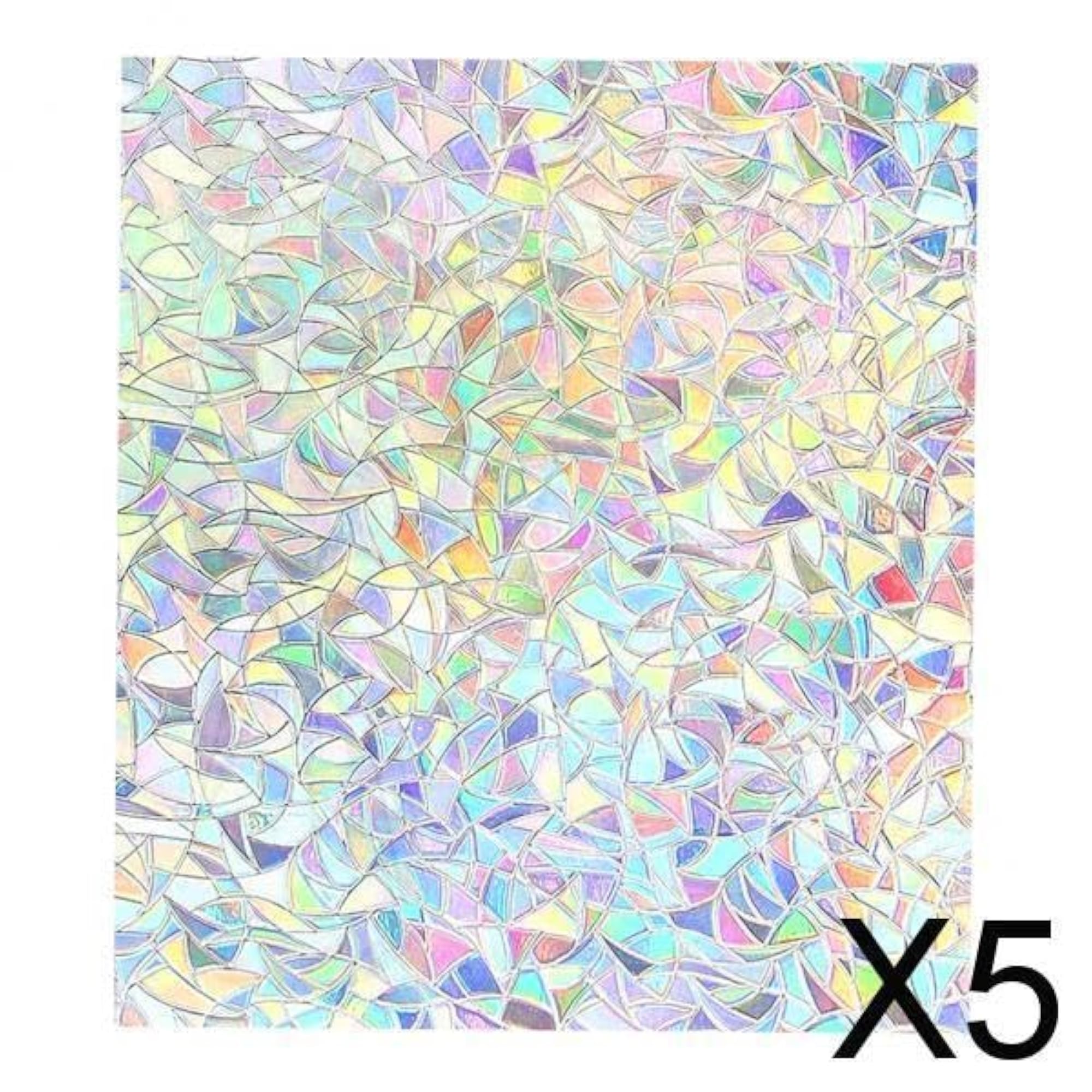 5Xrainbow Window Privacy Film Roll 3D Static Cling Sticker