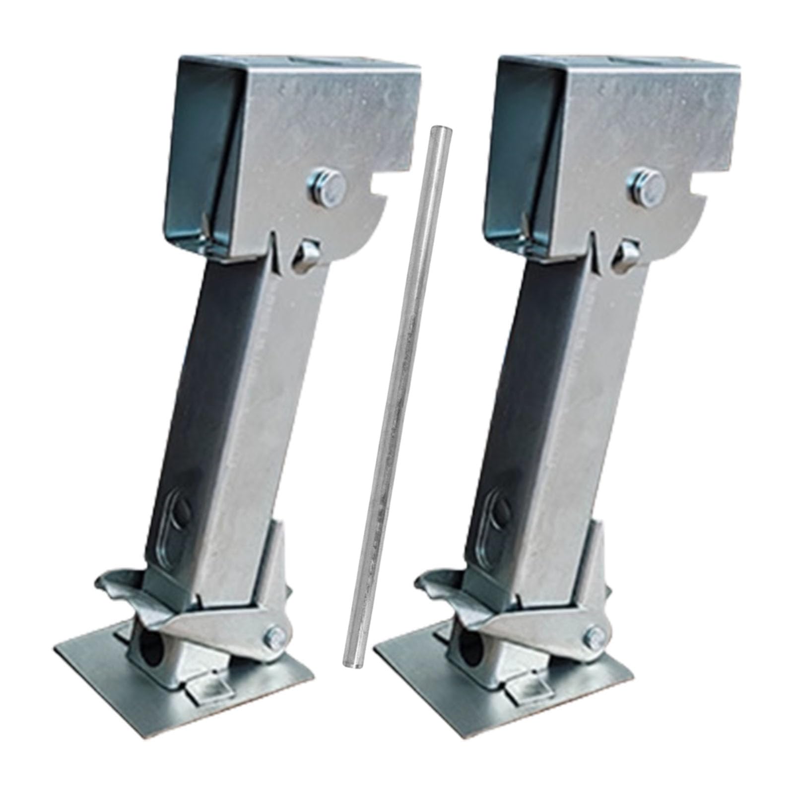 3 patas plegables para autocaravana, estabilizador ajustable resistente de 12 a 18 pulgadas para remolques, patas estabilizadoras de construcción de acero galvanizado