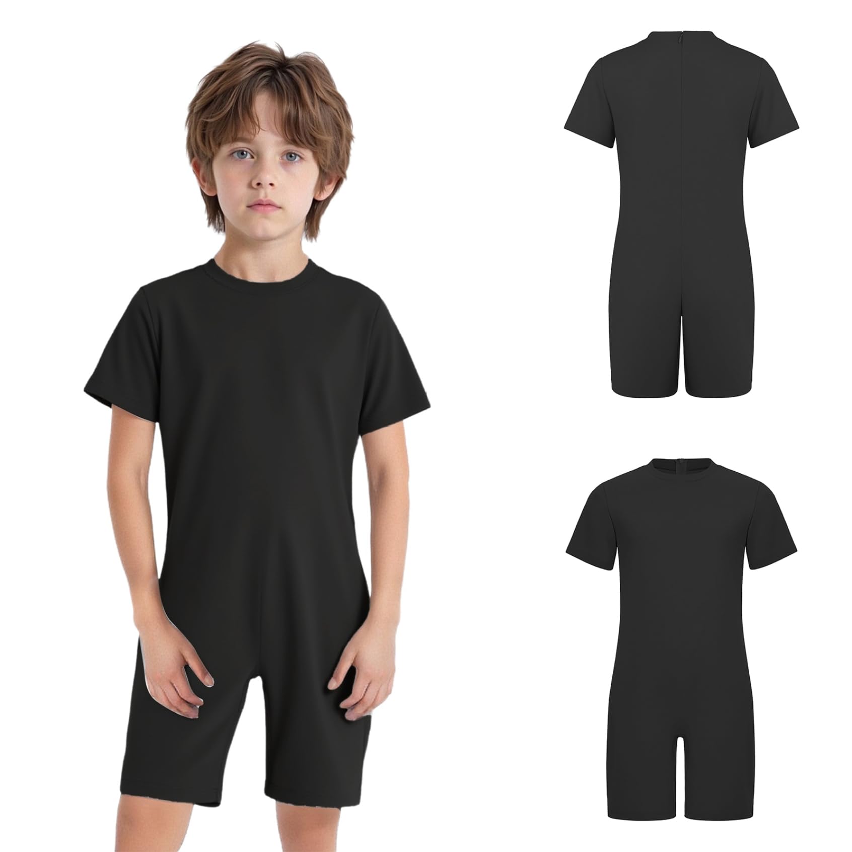 Body De Soin Pour Enfants Garçons Et Filles En Coton Body Avec Fermeture Éclair Overall Court Pour Besoins Particuliers Combinaison