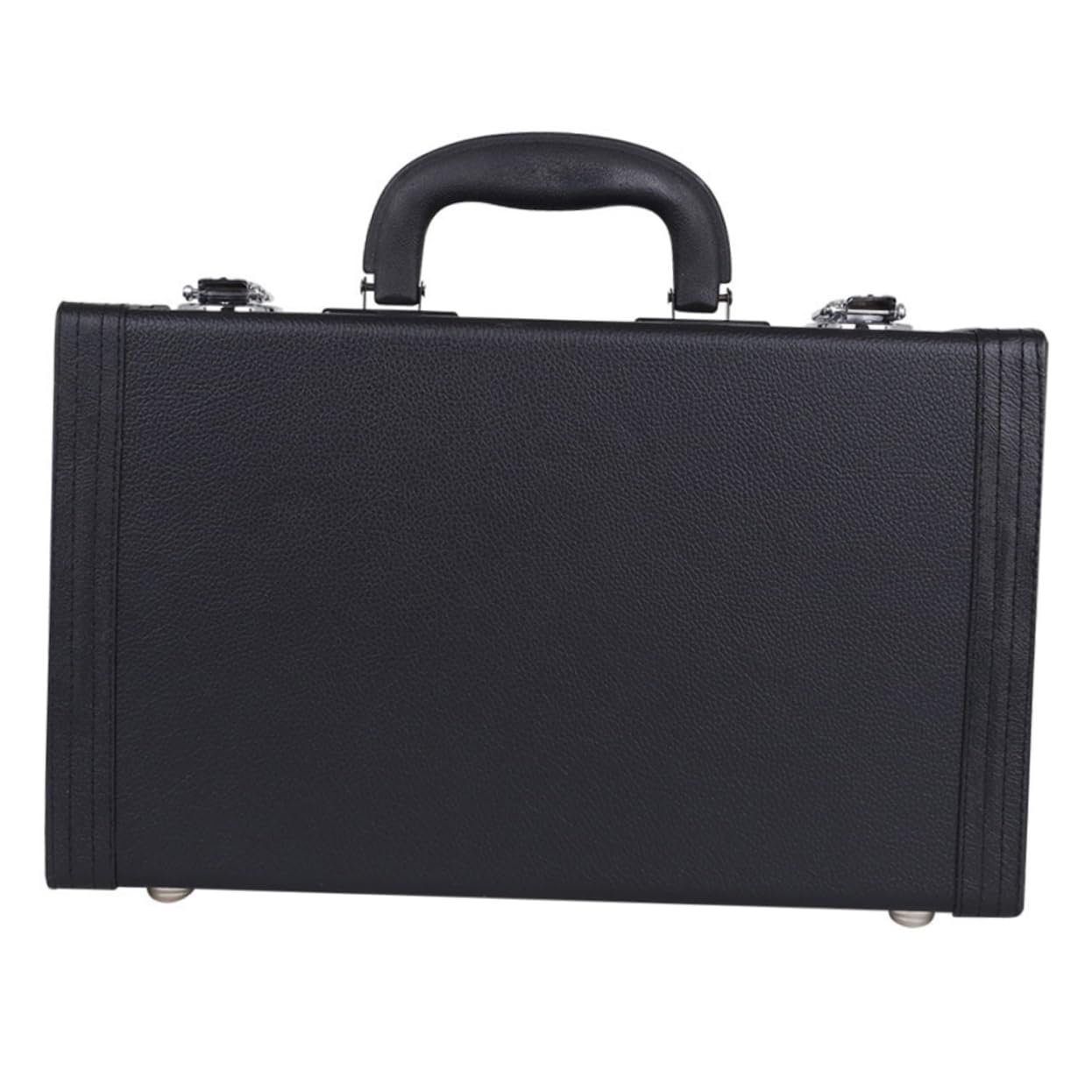 FRCOLOR Estuche Rígido de Cuero para Clarinete Acolchado y Portátil Resistente al Polvo Base Reforzada Funda de Repuesto para Transporte de Clarinete Suministros Estuche Negro