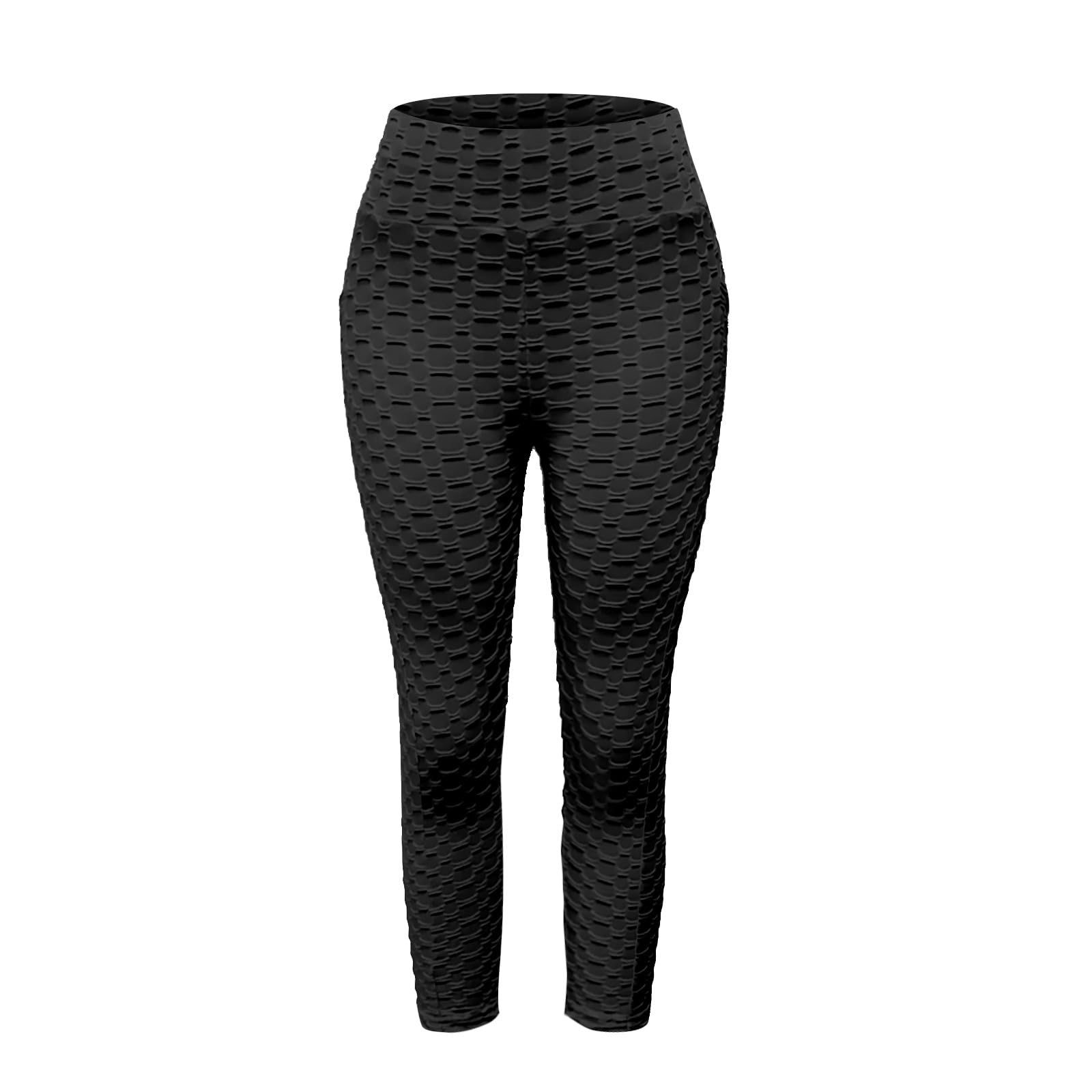 Leggings a compressione da donna a nido d'ape con arricciatura sul retro
