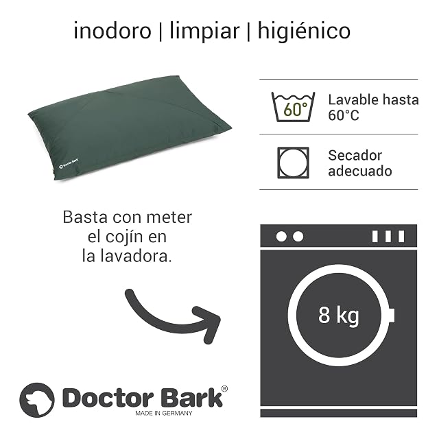 Foto 6 de 8 de Doctor Bark GreenLabel - Cojín para perros grandes, lavable, suave, fácil de limpiar, color verde