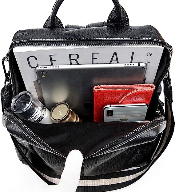 Image of Teen Girl Fashion Backpack Purses Multipurpose Design Handbags and Shoulder Bag Faux Leather Travel bag Casual Backpack With Shoulder printed Strap
