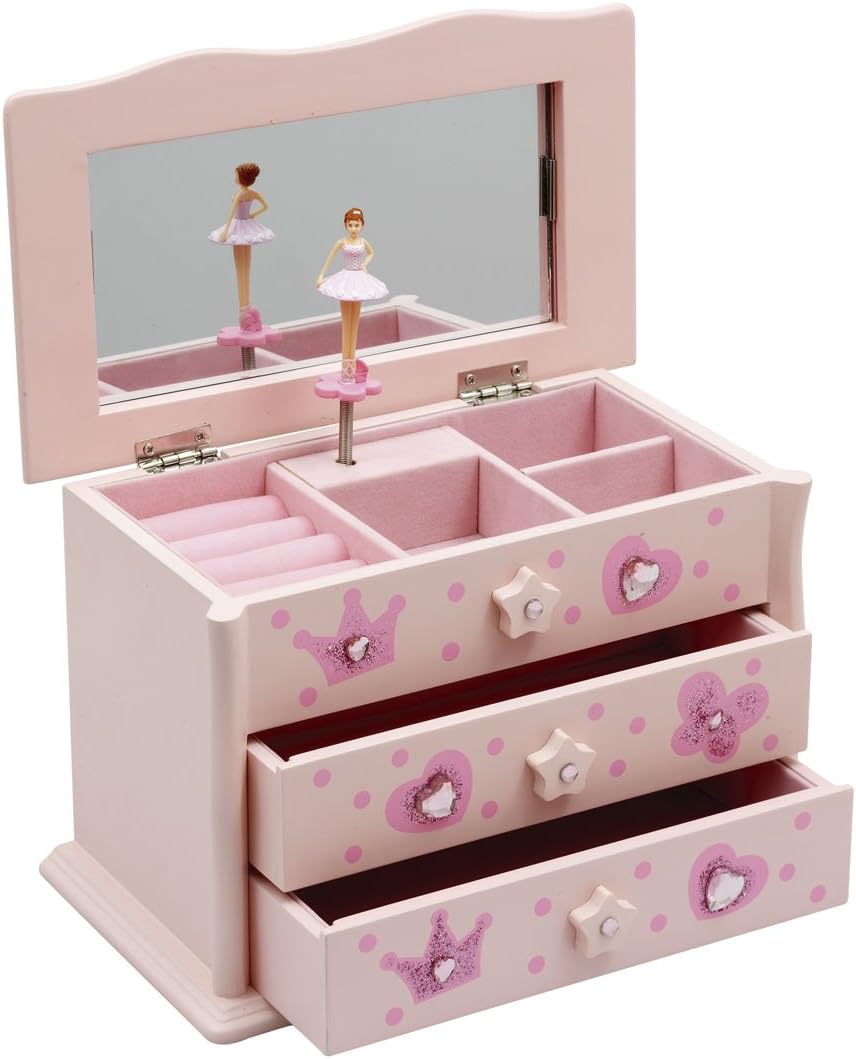 Girls Ballet Dance Pink Jewellery Music box By JB-01 Christmas Birthday