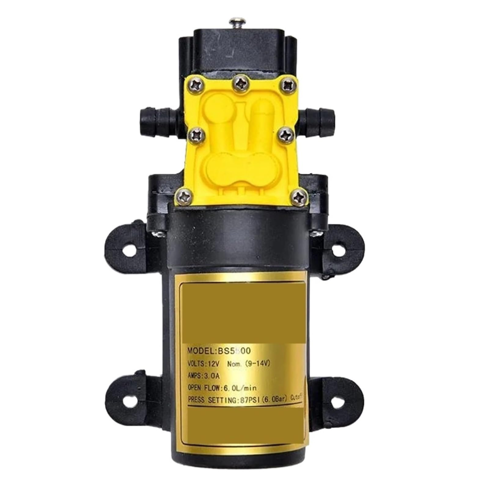 Cczrd Reflux-6L 12V Agricultural Electric Spray Water Pump Small High-Pressure Spraying Self-Priming Diaphragm Pesticide Smooth Operation Flow Steady Reliable(Reflux-6L)