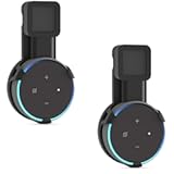 WALI Outlet Wall Mount, Holder Stand for Echo Dot 3rd Gen, Smart Home Speakers Plug Mount for Alexa with Cable Management, (AMM002-2B), 2 Pack, Black