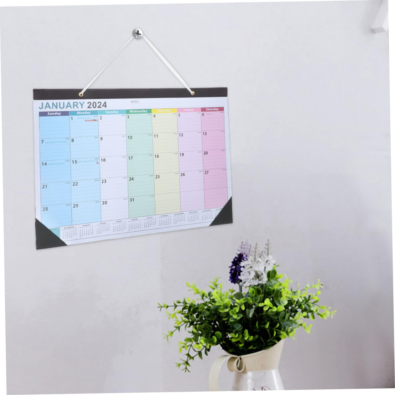 SEWACC 3stücke Hängender Wandkalender Für Schule Und Zuhause Multifunktionaler Planer Mit Dekorativem Design Platzsparend Und Leicht Zu Verwenden Für Und Wochenplanung Einfach