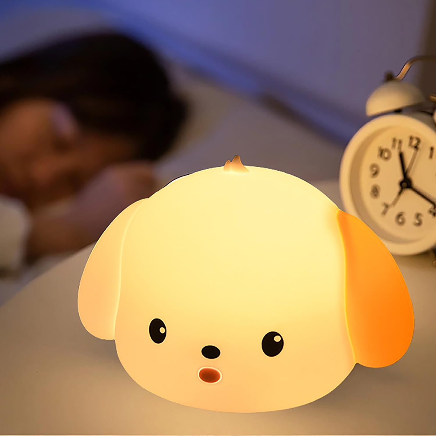 KoudHug Cute Night Light, Kids & Baby Friendly Nursery Night Light, Portable, Long-Lasting, Adjustable Brightness with Remote Control