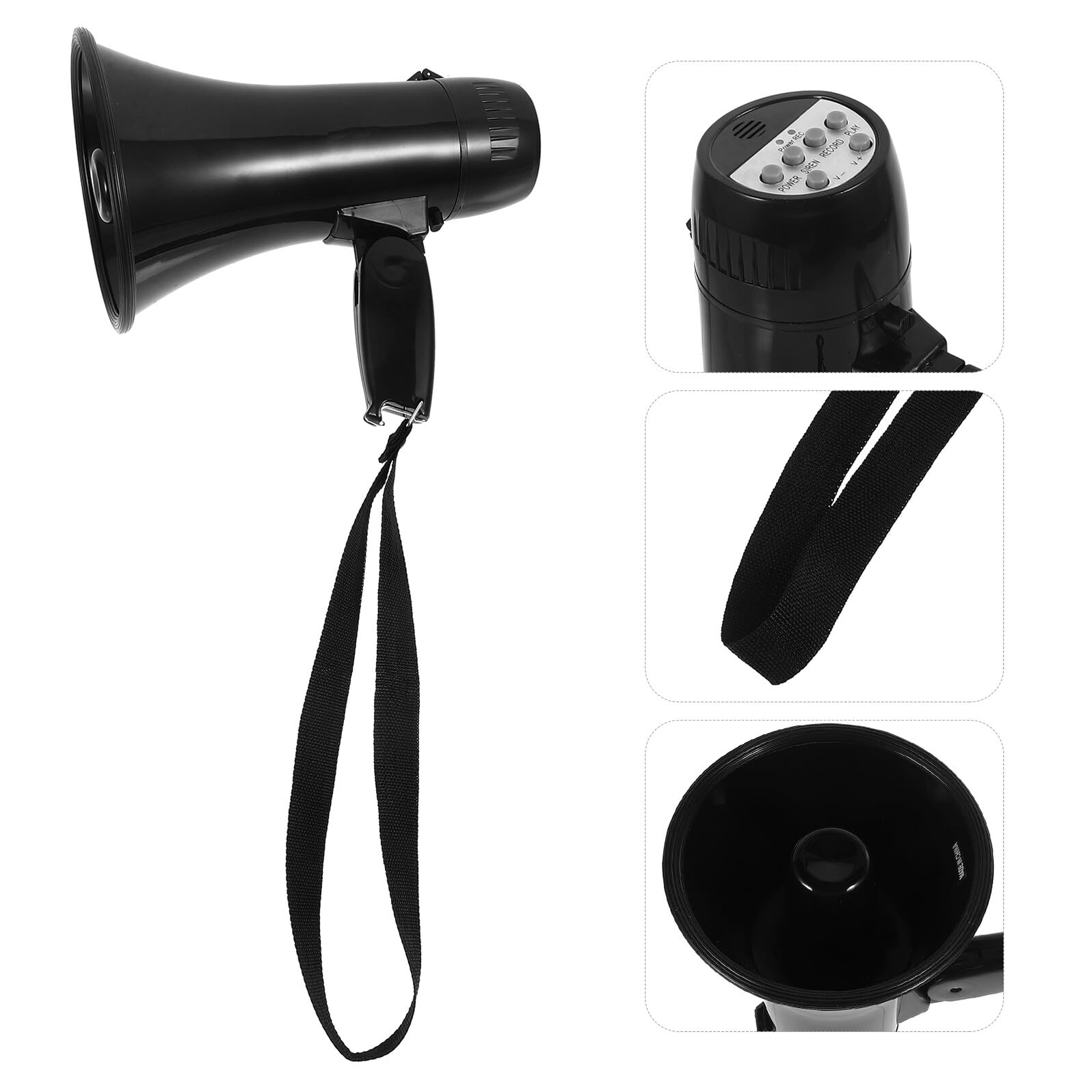 Megáfono Portátil de Mano 25w Carcasa Abs, Salida Potente Consumo para Animar Eventos Deportivos y Manifestaciones