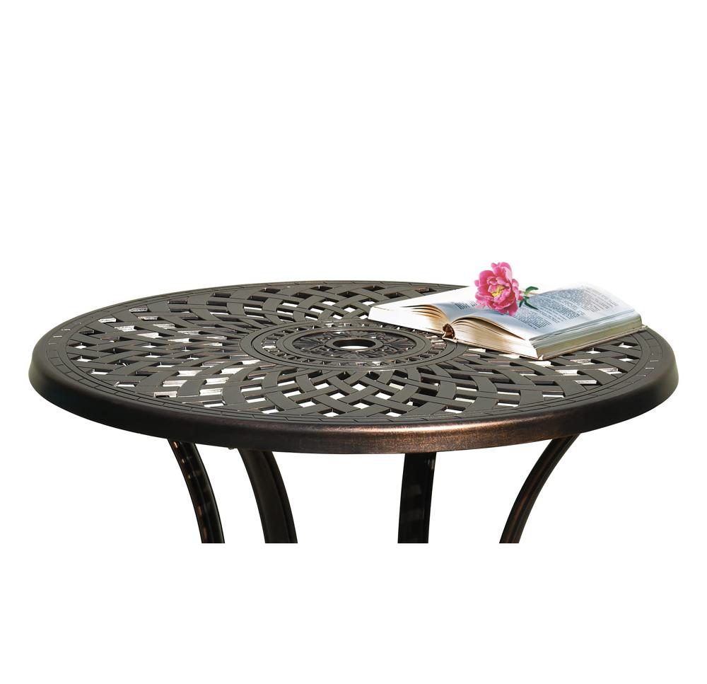 amazon prime round patio tables 30 inch with umbrella hole Amazon.com: DWVO 30 Inches Round Patio Dining Table with Umbrella Hole,  Antique Cast Aluminum Outdoor Bistro Table Outdoor Side Table for Backyard,  Garden, Patio, Porch, Hammered Bronze : Patio, Lawn & Garden