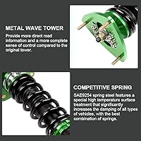 Vista 2 de ECCPP Puntales de coilover para Subaru Spring Shocks ajustables Coilovers Suspensión Amortiguadores y puntales Juego completo para 05-05 para Saab