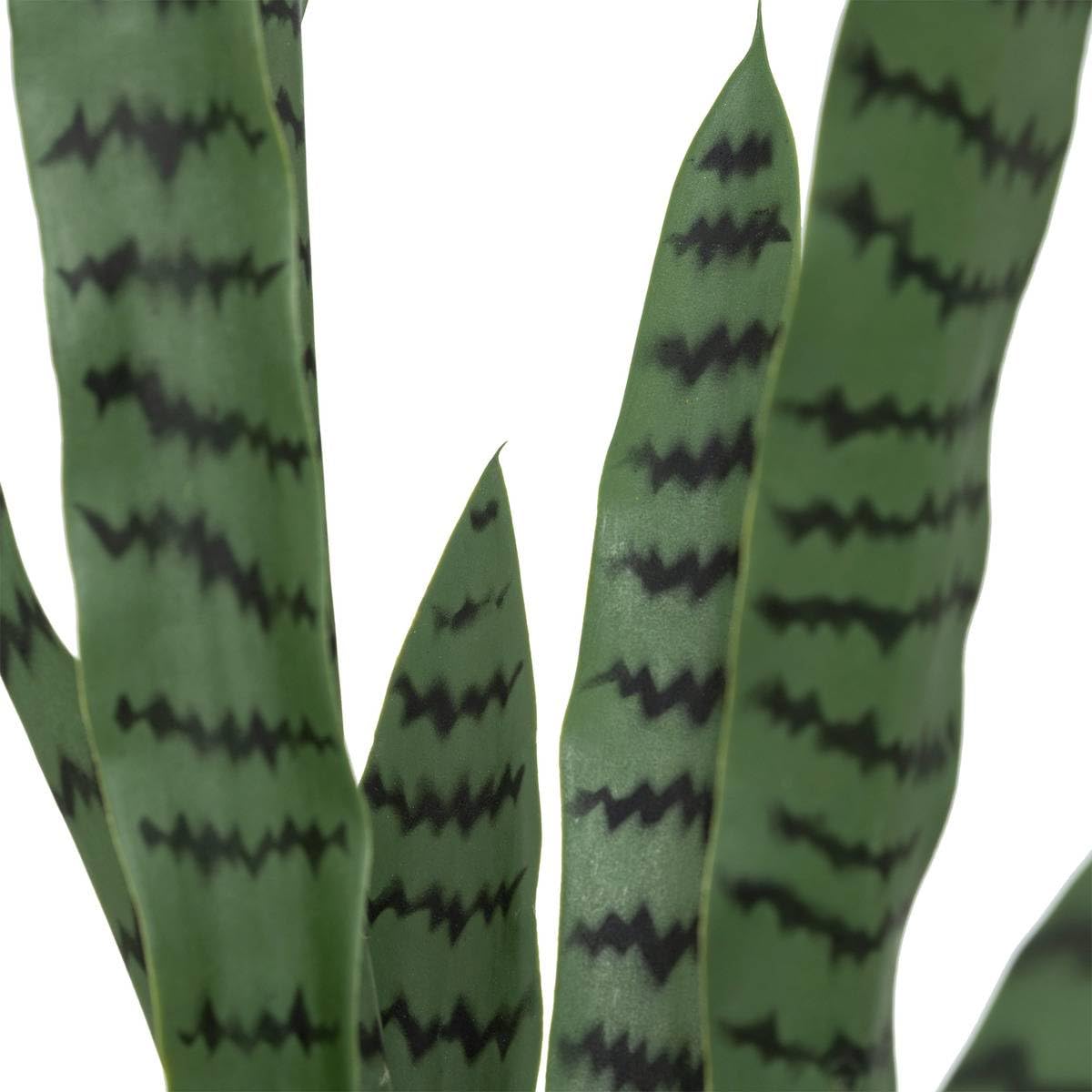 Atmosphera - Planta Artificial sansevieria Toby macetero Negro h90cm