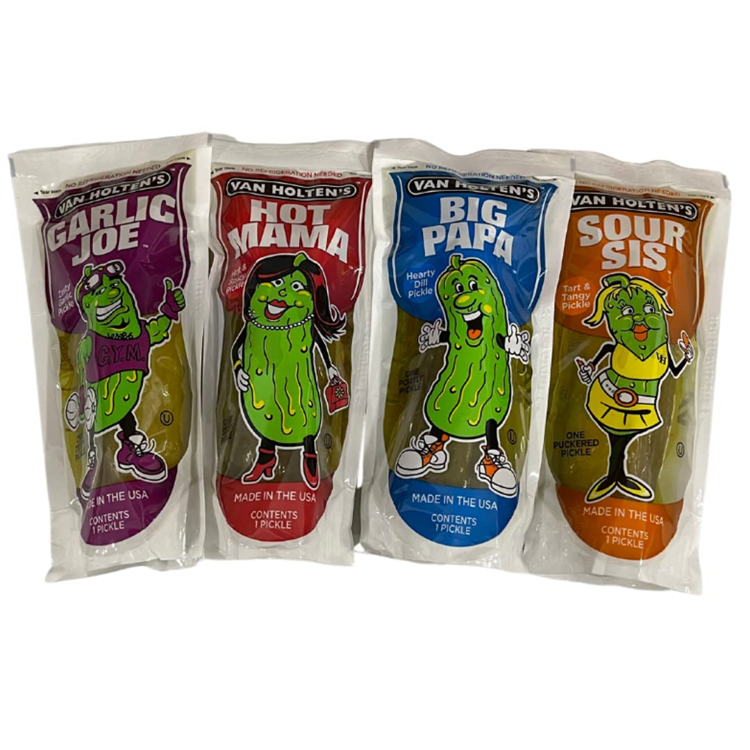 Buy Van Holten's Pickle Ina Pouch Variety Pack, 4 pickles, 1 of each