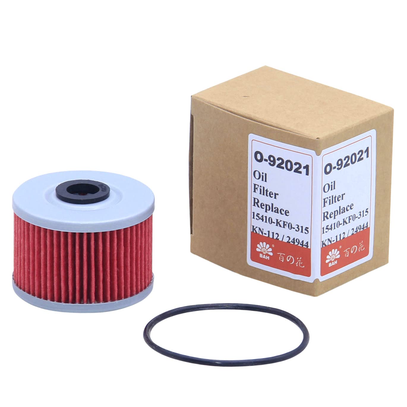 BAIZHIHUA O-92021 Oil Filter 15410-Kf0-315, KN-112, 24944, 15410-KF0-315, 15410-KF0-305, 15412-KF0-010, 15410-KYJ-901, 15410-KYJ-902 Compatible with Honda, Kawasaki,Polaris Motorcycle Models