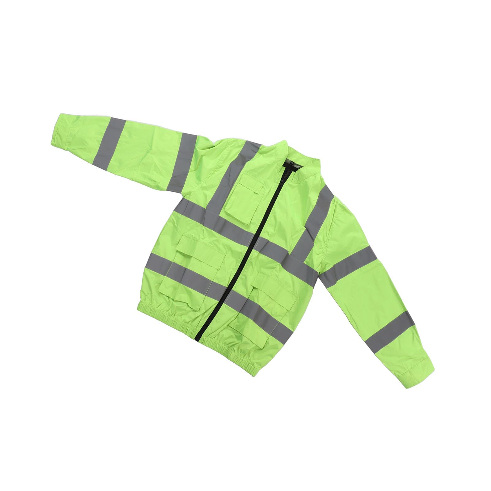 Alomejor Chaqueta de Ventilador de Protección Solar de Refrigeración con Ventilador Desmontable para Trabajadores de la Construcción (verde fluorescente)