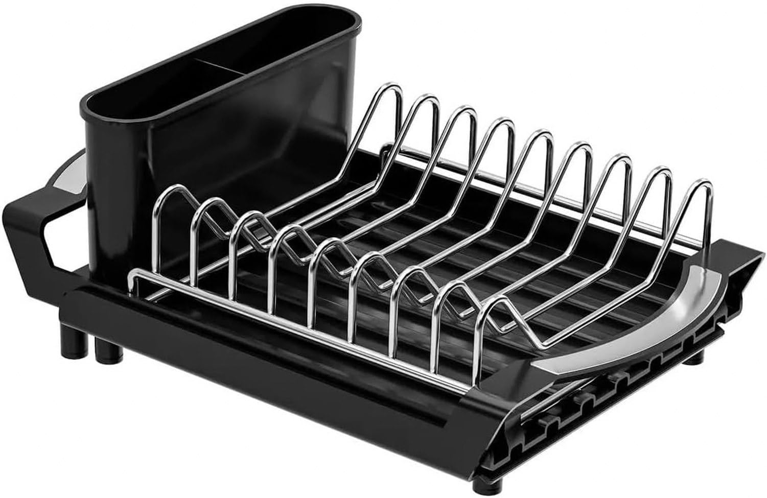 Escurridor de Platos Ajustable Acero Inoxidable con Cubiertos