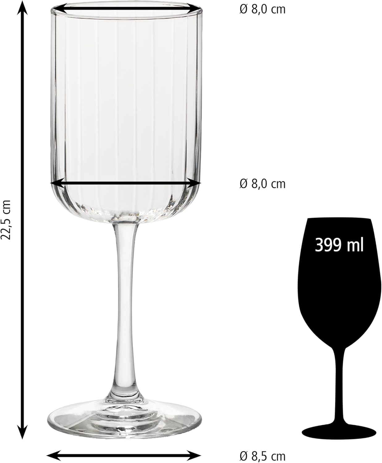 Libbey Linear 70110 Wine Glass 399 ml Set of 12
