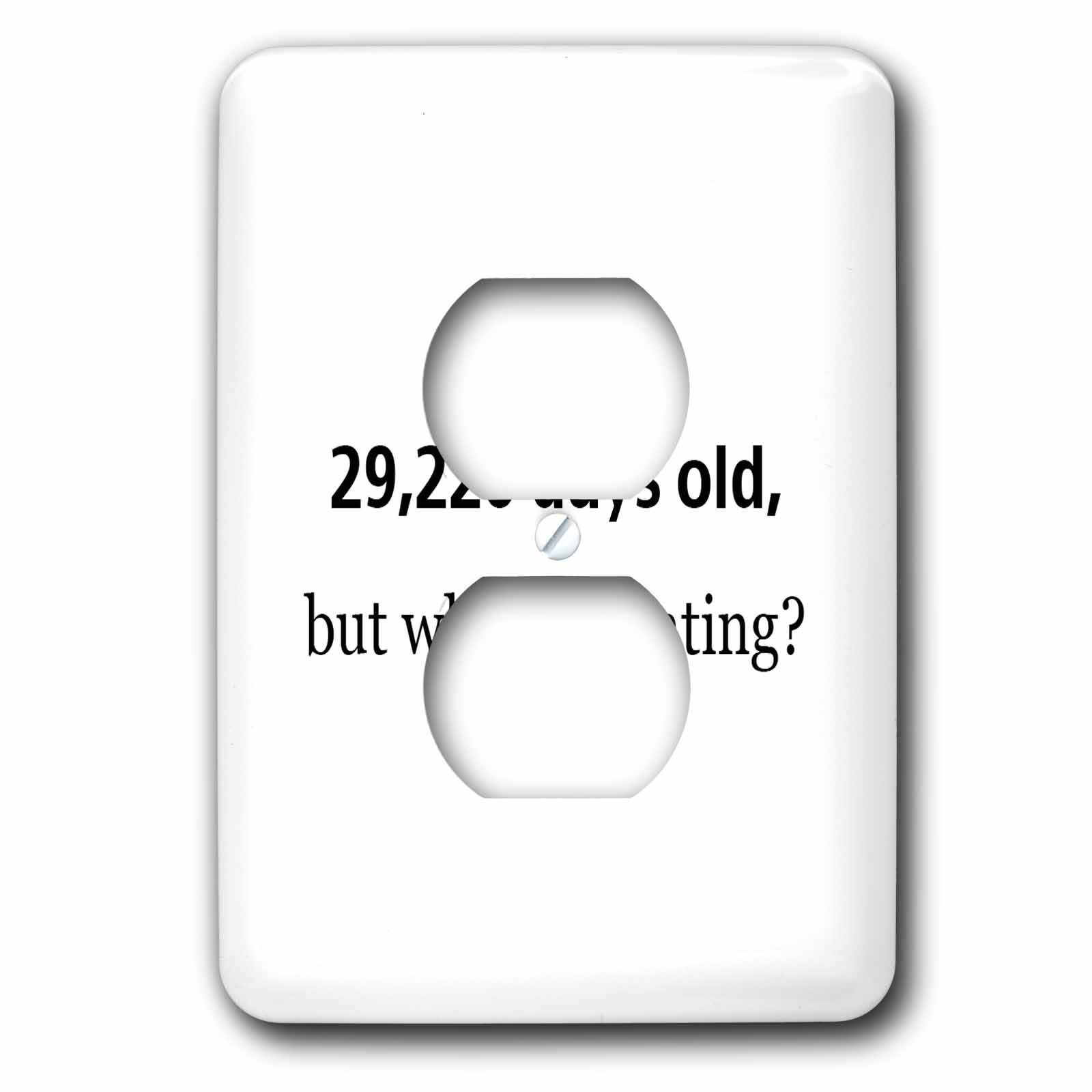 Cubierta de enchufe doble para decoración de salón en cumpleaños 80 3dRose lsp_107322_6