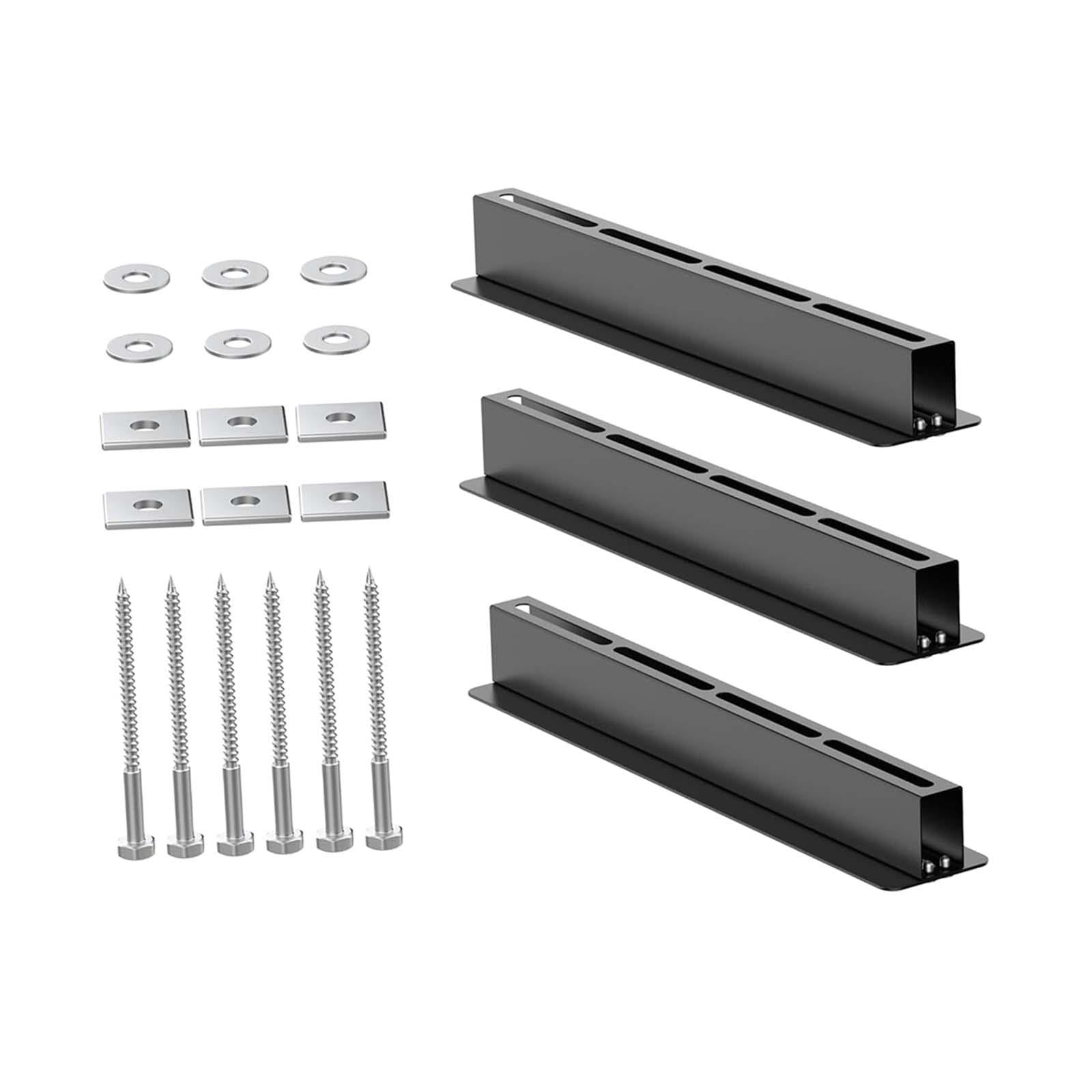 Lot de 3 Supports de Rangement pour Bacs de Plafond, Rails de Plafond pour Garage