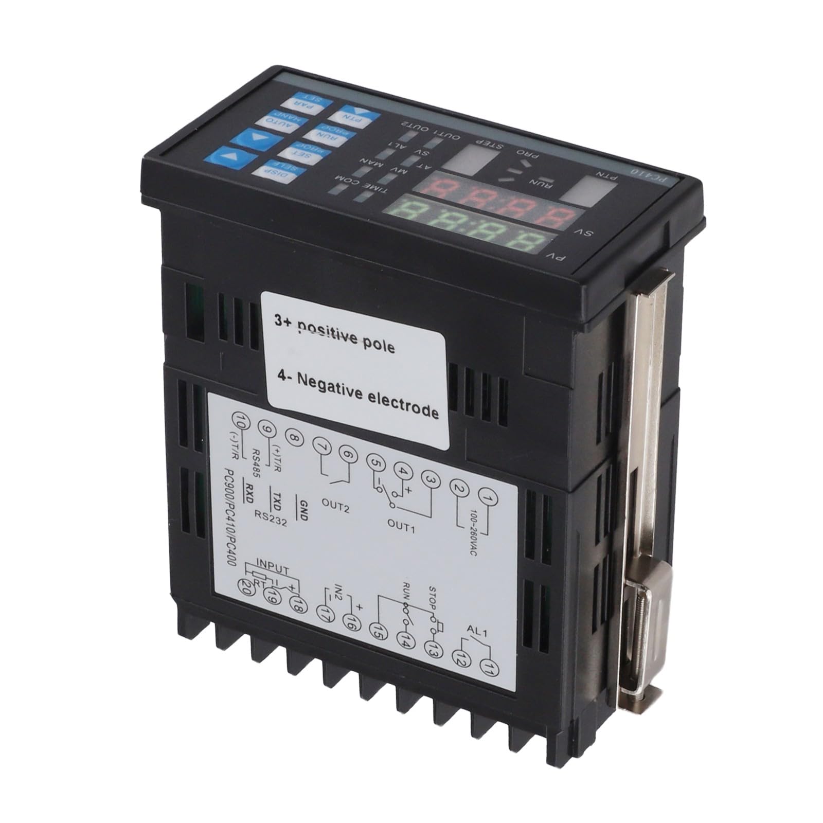 PC410 Controlador digital de temperatura para estación de retrabajo BGA, termostato PID de 10 curvas de 8 segmentos con RS232, entrada de termopar tipo K, salida de relé de estado sólido, 85