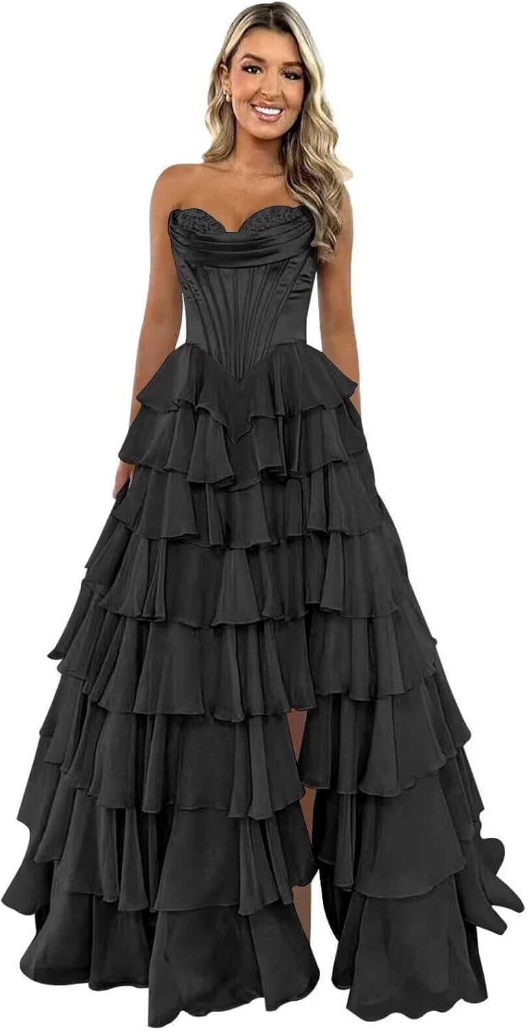 BUBZHID Strapless Long Prom Dresses for Women 2025 Corset