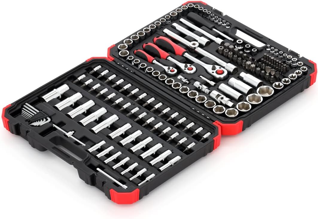 Gedore R45603172 172 Socket Set, 172 Pieces in Case, 1/2-inch 3/8" and 1/4" Sockets and Bits