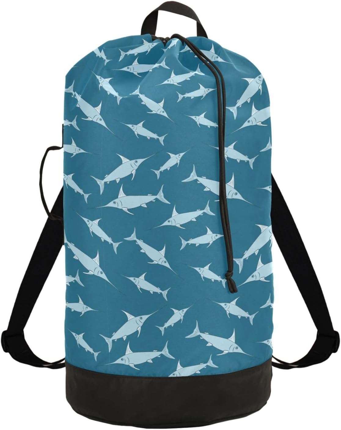 Swordfish Blue Laundry Bag Backpack Bags Mesh Wash Laundry