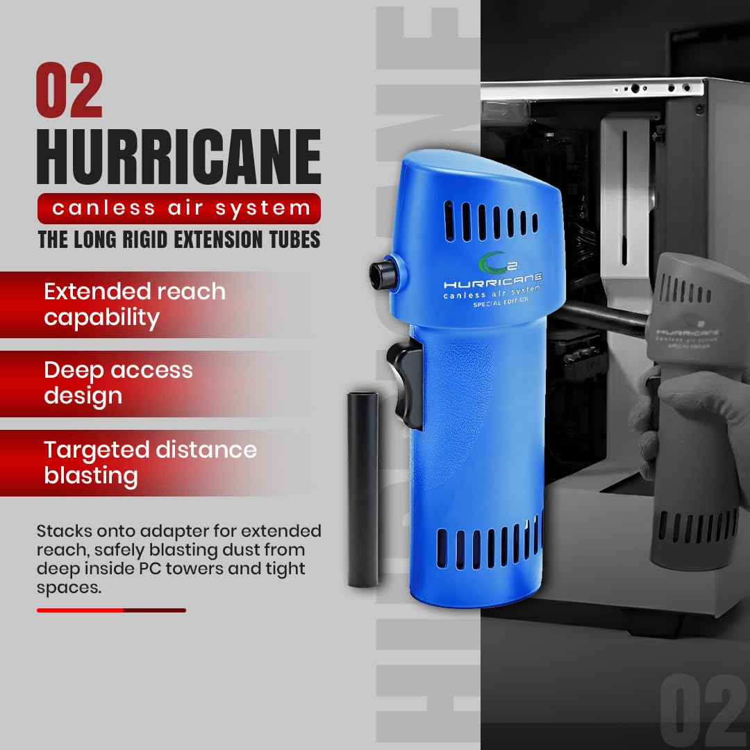 La mejor alternativa de aire comprimido enlatado: edición especial de aire sin lata O2 Hurricane de 220 MPH