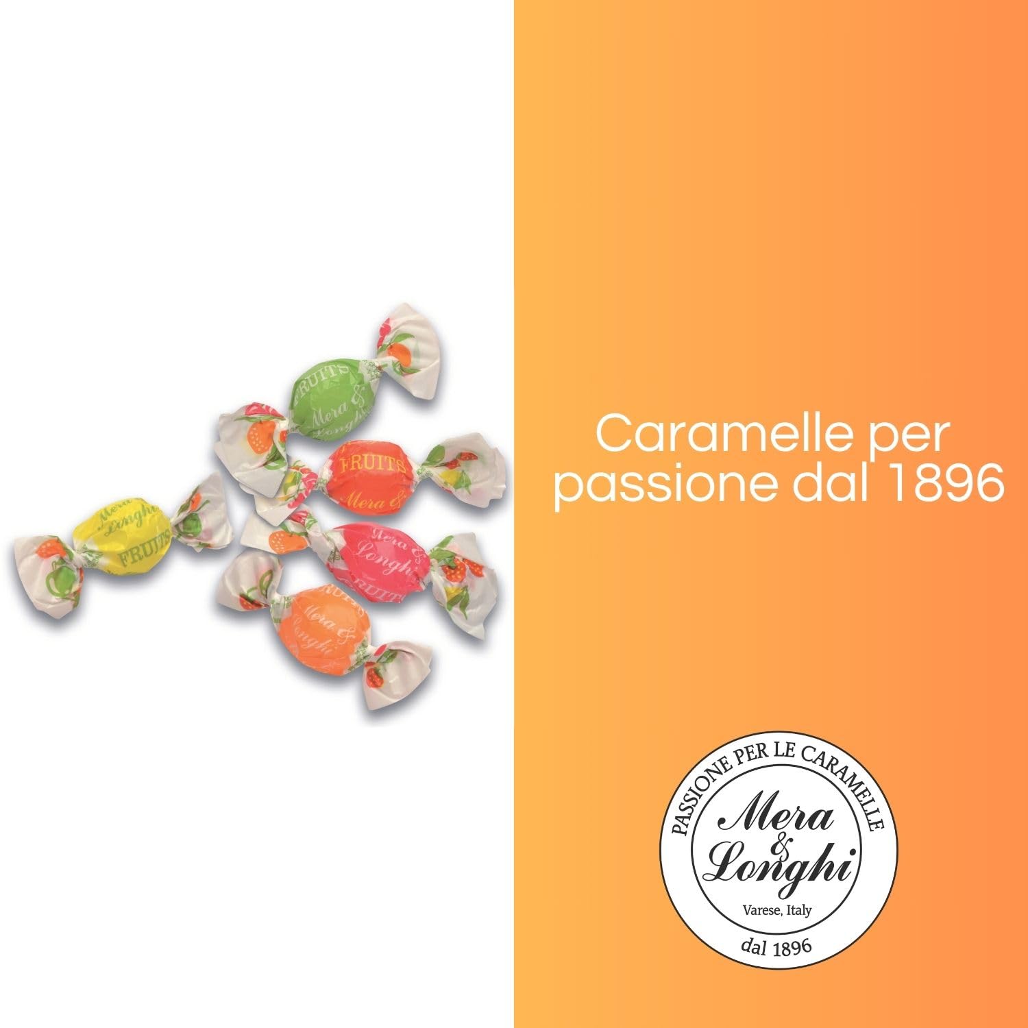 Mera & Longhi dal 1896 - CARAMELLE ZUCCHERATE FRUTTINI SICILIANI - Confezione da 3 Kg