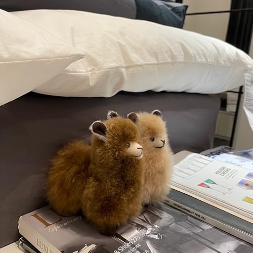 Miniatura 5 de Animal de peluche de llama - Juguete de alpaca para bebé supersuave y esponjoso (6 pulgadas, mezcla) - Animales de peluche y peluches hechos a mano