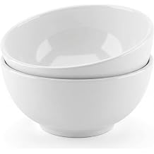 2 Pack Porcelain Soup Bowls, 27 Oz Large Deep White Ceramic Bowls for Soup, Salad, Cereal, Pasta, Noodles, Microwave & Dishwasher Safe