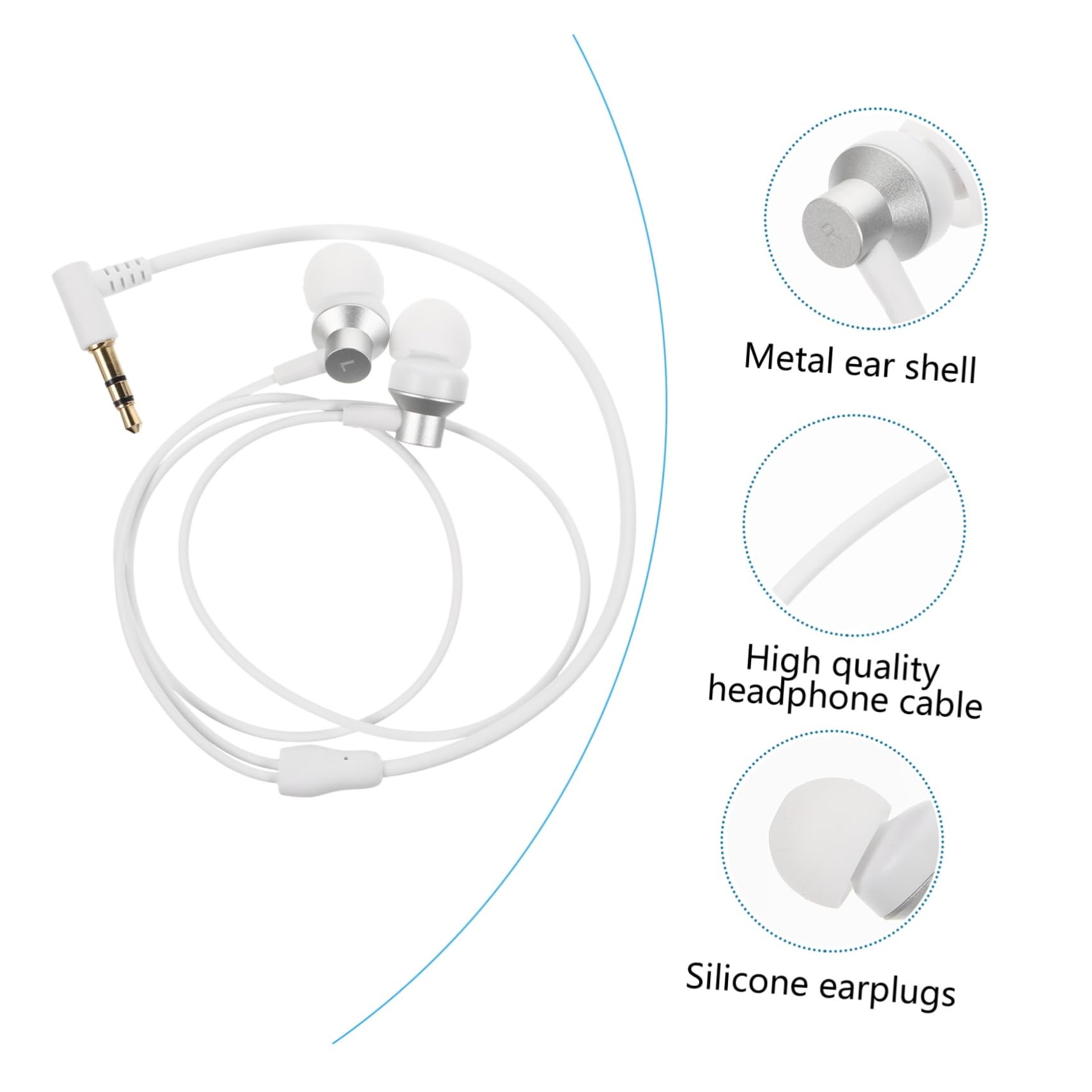 HEMOTON 2pezzi Cuffie In-ear Per Auricolari Portatili Con Suono Potente e Design Pratico Compatibili Con Vr Glasses Per Giocatori e Amanti Della Realtà Virtuale