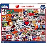 White Mountain 1000 Piece Jigsaw Puzzle s Sports Collage, I Love Football