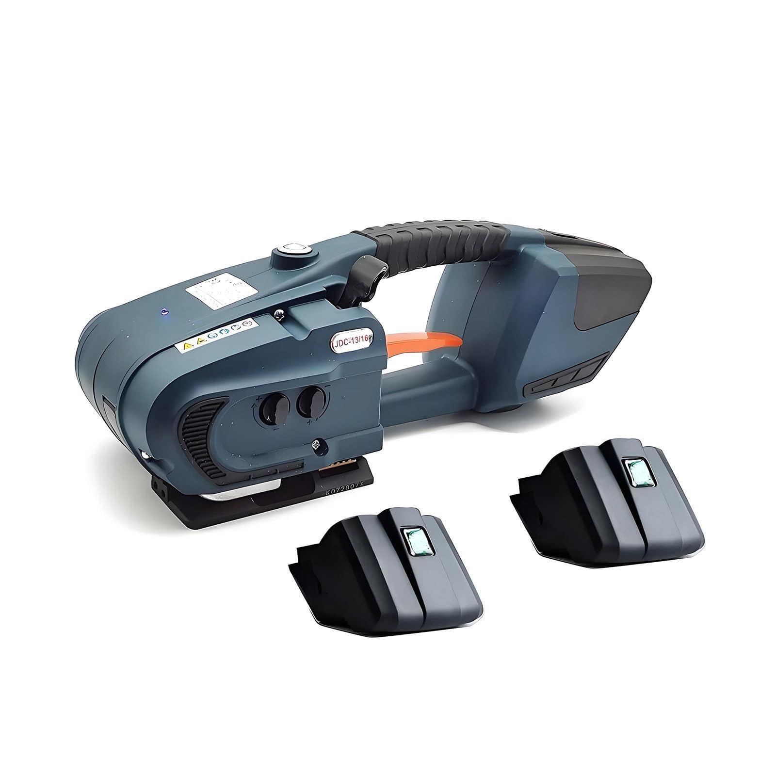 GUTYGIO Heavy Duty Handheld Strapper Strapper, Electric Strapping Tool,Steel Strapping Banding Kit,for PP/PET Battery, Powered Charged, Automatic Strapping Tool 2*battery