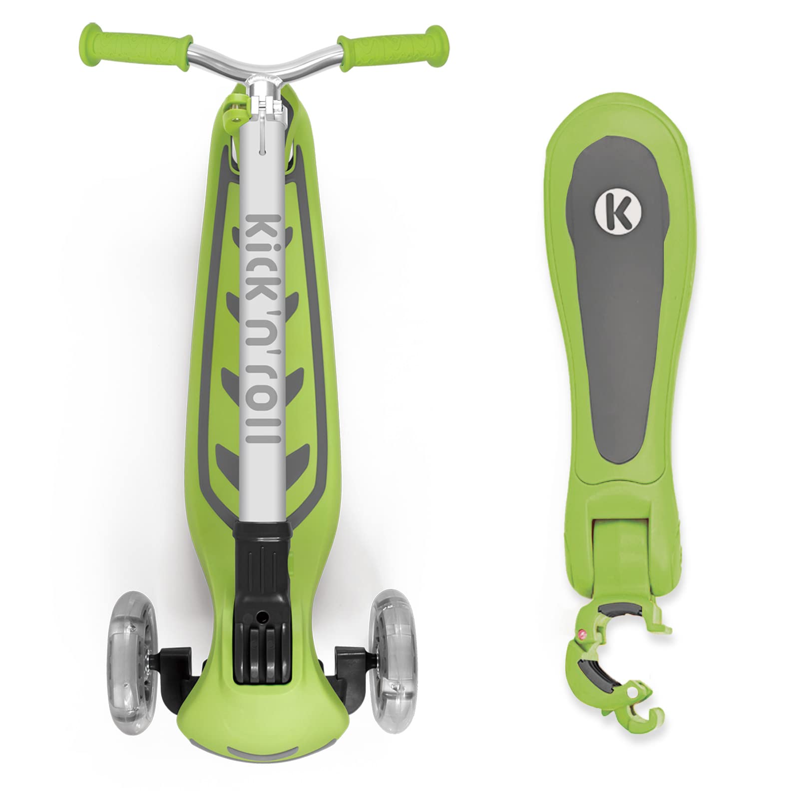 KIDIZ® Roller Kinder Scooter X-Pro2 Driewieler met PU LED lichtgevende wielen, kinderstep opvouwbaar, trapstep in hoogte verstelbare citystep kinderstep voor jongens en meisjes van 3-12 jaar, graffiti